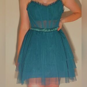 Dark Green Short Homecoming Dress | Size 7